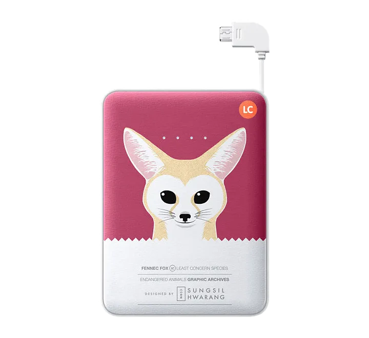 Powerbank 11 300 mAh Violet with Fox